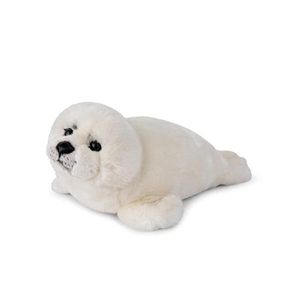 WWF - Peluche Bébé Phoque - Douce et Souple - Couleur Crème - Normes CE - Hauteur 24 cm