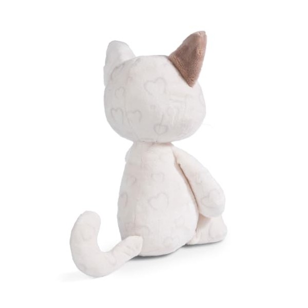 NICI Chat Love 25cm Blanc Douce et Durable, Mignonne Peluche à câliner, pour Jouer, pour Enfants et Adultes, Une Excellente i