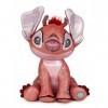 LEROY Peluche Glitter Ball avec sons - Lilo et Stitch - Couleur Rouge - Hauteur 28 cm