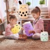 JAWSEU Bubble Tea Peluche Boba Doudou Poupées en Peluche Coussin Décoratif Créatif Boba Oreiller en Peluche de Thé Au Lait Ta