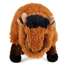 Zappi Co Bison en Peluche Douce pour Enfants 22 cm - Jouet en Peluche Safari Animal de la Jungle - Idéal pour Les Nouveau-n