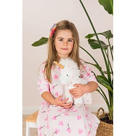 Hermann Teddy- Einhorn Peluche, 93926 9, Blanc