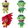 Anime HTF Happy Tree Friends Jouet en Peluche, Flaky Flippy Fliqpy Nutty Plushie Figure Cartoon Animal en Peluche Poupée Douc