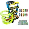 MOLTO Parking pour Enfants Molto 4 étages + 10 Voitures + Tapis de Jeu