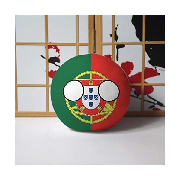 Polandball Countryball Poupée en Peluche, Cosplay Ukraine Espagne Portugal Pologne Boule Peluche Pendentif Mini Oreiller, Cad