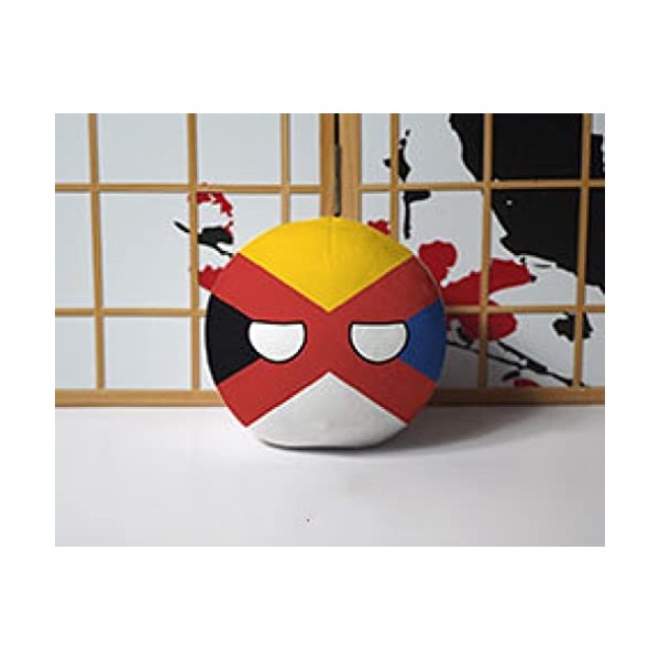 Polandball Countryball Poupée en Peluche, Cosplay Ukraine Espagne Portugal Pologne Boule Peluche Pendentif Mini Oreiller, Cad