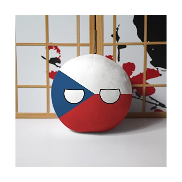Polandball Countryball Poupée en Peluche, Cosplay Ukraine Espagne Portugal Pologne Boule Peluche Pendentif Mini Oreiller, Cad