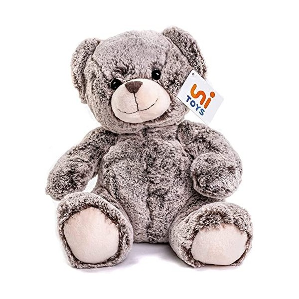 Uni-Toys - Teddy Super Doux Marron foncé - 24 cm Hauteur - Ours en Peluche, Nounours - Peluche, Doudou