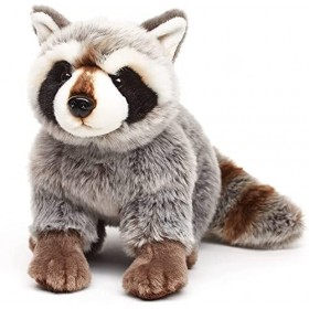Uni-Toys - Raton Laveur, Assis - 25 cm Longueur - Animal de la forêt - Peluche, Doudou