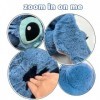 QZTYOKI Dessin animé Animation Stitch Peluche Série Lilo et Stitch Gros jouets en peluche 60 cm Coussin avec anniversaire de