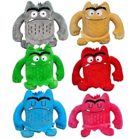 BLOOOK Peluche monstre colorée - Jouet éducatif pour apprendre les émotions - Cadeau danniversaire - Décoration pour enfants