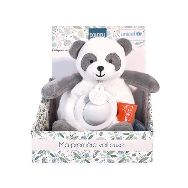 Doudou et Compagnie - Veilleuse - Panda roux - Marron - 20 cm - Bébé & Moi - Unicef - DC3994