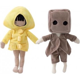 Little Nightmares Plush Toy Mignons Peluche Nightmare Six and Mono Nomes Poupée en Peluche pour Enfants Anniversaire Jeux Fan