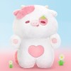 Mewaii Peluche Kawaii 45 CM Vache aux Fraises en Peluche, Coussin Cute Animaux en Peluche Oreiller en Peluche de Câlin Doux C