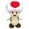 Super Mario- Toad Peluche Sanei sous Licence Officielle, AC04, Multicolore