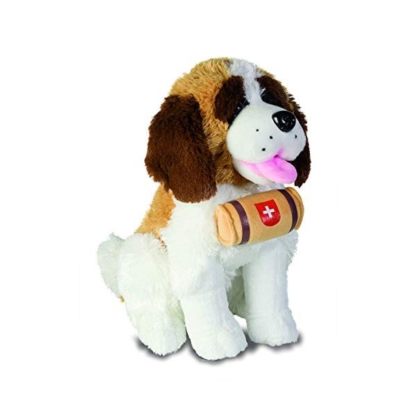 IMPEXIT Peluche Chien Saint Bernard tonneau 20cm
