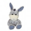 GIPSY Toys - Peluche Les Marinières 24 cm âne Gris Rayures Bleues - Peluche pour Enfant - - Gris, Rayures bleues071606