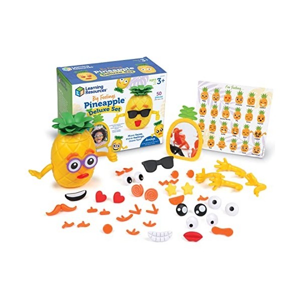 Ananas des émotions Deluxe de Learning Resources, jouets socio-émotionnels pour les tout-petits, jouets sensoriels pour enfan