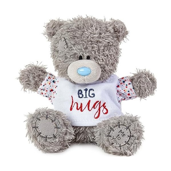 Me to You Tatty Teddy Ours en Gros câlins - Collection Officielle - Blanc, Gris - 10 cm