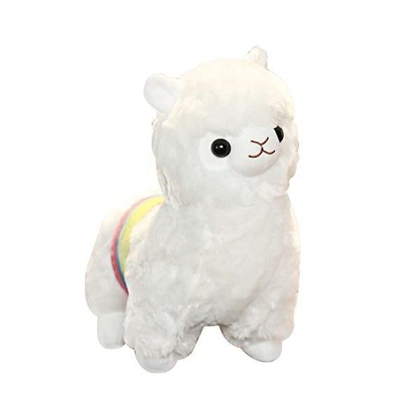 NIDONE Peluche dalpaga 50 cm, Peluche de Lama, Peluche dalpaga, Coussin de câlin Mignon pour Enfants, Blanc