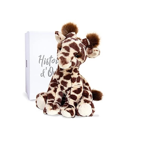 Histoire dOurs - Peluche Girafe - 30 cm - Blanc/Marron - Peluche Enfant - Lisi La Girafe Naturelle - Terre Sauvage - HO3040