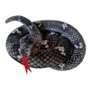 Serpent en Peluche Géant 110 cm 200 cm Faux Serpent Boa Jouet Doux et Moelleux Idée Cadeau pour Enfants et Adultes Noir-Serp