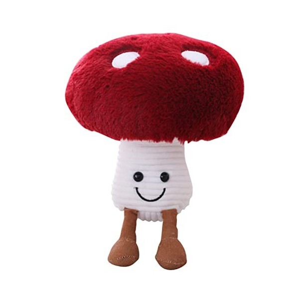 Aeihevo HEPVET Peluche Champignon - Jouet en Peluche aux Champignons - Adorables Champignons Rouges Jouets Champignons en Pel