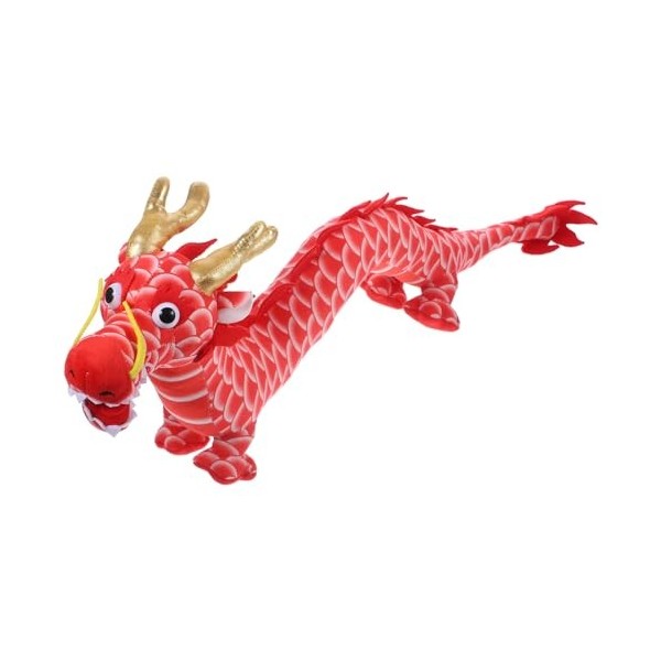 ABOOFAN Nouvel an Chinois 2024 Dragon en Peluche Zodiaque Dragon Poupées 60 Cm De Long Dragon Peluche Oreiller en Peluche Ann