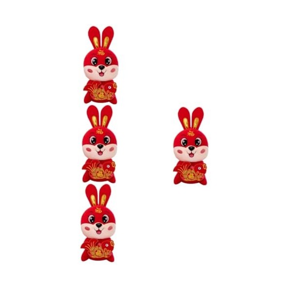 PRETYZOOM 2 Pièces Lapin De Poisson De Bon Augure Adorable Décor De Lapin Poupée De Lapin en Peluche en Peluche Poupée Lapin 