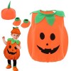 Cloudkids Déguisement Petite Citrouille Bébé Enfant Costume Halloween Cosplay pour Fille Garçon Carnaval Fête Spectacle Larg