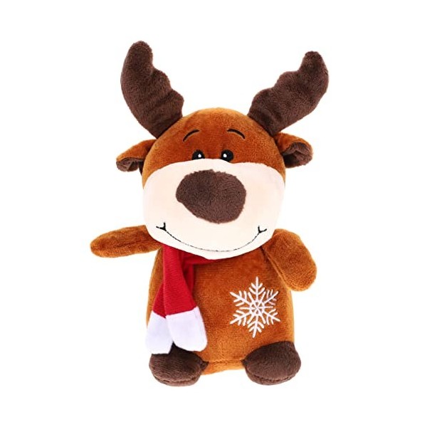 ibasenice Peluche Renne Père Noël Serre-tête en Bois De Renne Doudou Moelleux Peluche Animal Bébé Sommeil Gardiens du Père No