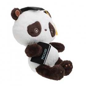 ibasenice Poupée Panda Animal en Peluche dans Le Chapeau Panda avec Chapeau De Graduation Poupée en Peluche De Remise des Dip