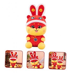 VICASKY Année du Lapin Mascotte Animaux en Peluche Poupée Lapin Figurine Jouet Année du Lapin Poupée Animaux en Peluche Lapin