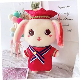 Vaguelly Poupée Lapin De Graduation Peluche Lapin en Peluche Bébé Oreilles De Lapin Peluche De Marécage Peluche Kazuha Jetés 