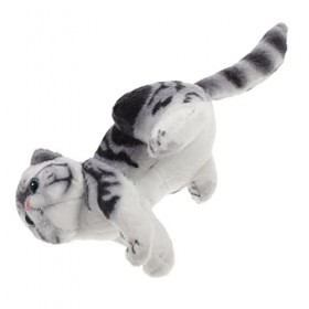 VICASKY Poupée De Chat Tigré Peluche Chat Poupée Jouet en Peluche Chat Oreiller Enfants Chat en Peluche Jouet Petite Peluche 