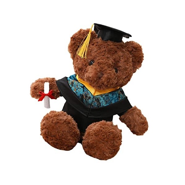 ERINGOGO Poupée Dr Ours Peluche De Graduation 2023 Jouet en Peluche Domestique Animal en Peluche De Remise des Diplômes Ours 