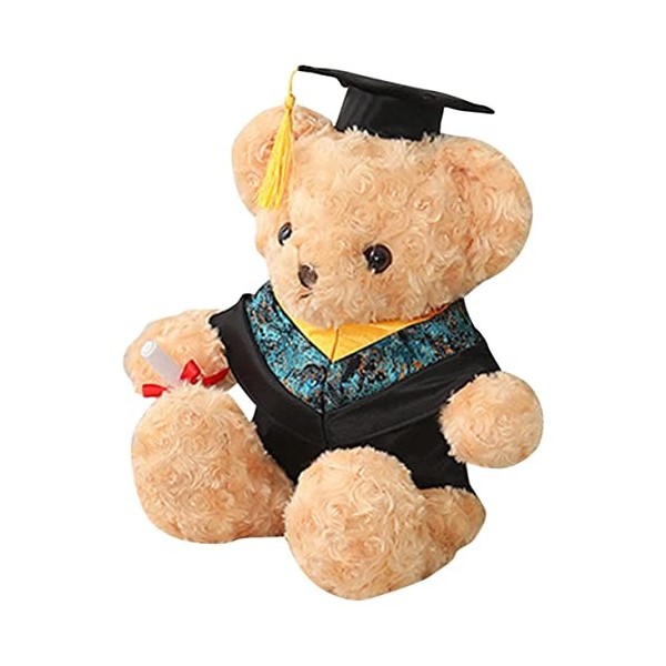 ERINGOGO Poupée Dr Ours Peluche De Graduation 2023 Jouet en Peluche Domestique Animal en Peluche De Remise des Diplômes Ours 