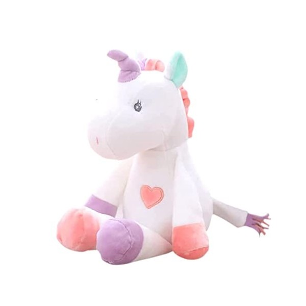 Georgie Porgy Licorne en Peluche Bloc de Couleur Teddy Câlin Jouet Animal Peluche pour Tout-Petits Les Enfants Rose 15 