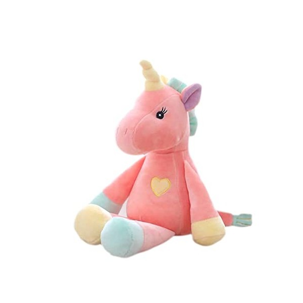 Georgie Porgy Licorne en Peluche Bloc de Couleur Teddy Câlin Jouet Animal Peluche pour Tout-Petits Les Enfants Rose 15 