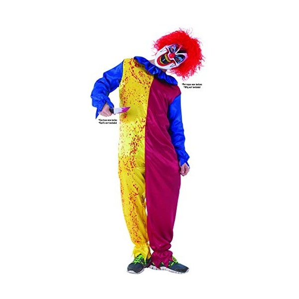 Rubies Costume Co - Déguisement Clown rayé rouge et blanc - Halloween, enfant, S8645L, Taille L 8 à 10 ans