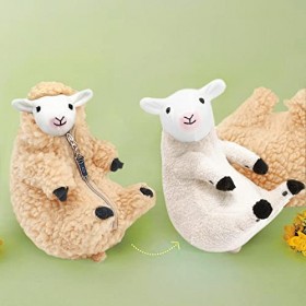 AGRIMONY Mouton rasé mignon en peluche en forme dagneau kawaii, jouets en peluche pour Saint-Valentin, fête des mères, anniv