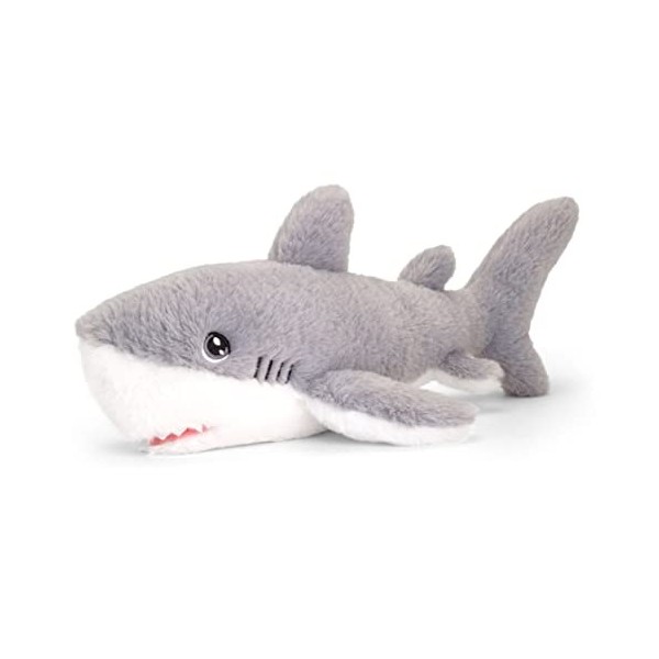 tachi Doudou requin 33 cm - Grand jouet en peluche - Poisson prédateur, peluche moelleuse - Gris