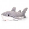 tachi Doudou requin 33 cm - Grand jouet en peluche - Poisson prédateur, peluche moelleuse - Gris