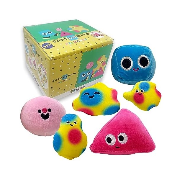 Sbabam, Funny Box Cartoonito Peluches en peluche pour enfants, 6 pièces, collection complète, jeux pour enfants de kiosque, e