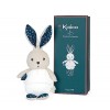 Kaloo - KDoux - Petits Pantins Lapin Nature - Blanc & Bleu - Matière Lange - Peluche - 20cm - Dès la naissance, K969954