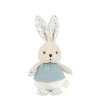 Kaloo - KDoux - Petits Pantins Lapin Nature - Blanc & Bleu - Matière Lange - Peluche - 20cm - Dès la naissance, K969954