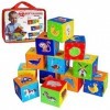 MACIK 12 Cubes Mousse Enfants –Ferme + Zoo + Mer- Cubes à empiler bébé – Jouet éveil bébé – Cube développement motricité – Jo