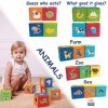 MACIK 12 Cubes Mousse Enfants –Ferme + Zoo + Mer- Cubes à empiler bébé – Jouet éveil bébé – Cube développement motricité – Jo