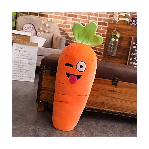 PECLO 45-90cm Dessin animé Sourire Carotte en Peluche Jouet Mignon Simulation légumes Carotte Oreiller poupées Peluches en Pe