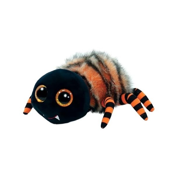 Ty Peluche-Beanie Boos Spécial Halloween-Araignée-Ingrum-Noir Araignée avec Yeux Oranges Glitter-Le Bonhomme aux Yeux Grands 